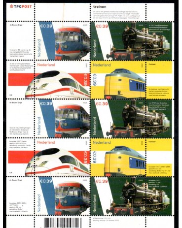Locomotivas Holanda 2005 - 37.179 Novo com manchas de ferrugens - com goma