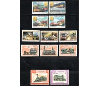 Locomotivas Cuba - Conjunto de 12 selos mint e carimbados 37.184