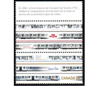 Locomotivas Canadá Série 3 selos 2004 Mint 37.203