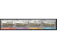 Locomotivas Polônia 2007 Mint 37.205 Tira com 5 selos