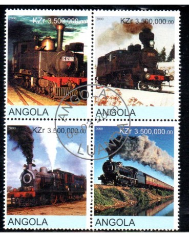 Locomotivas Angola 2000 Carimbo CTO 37.211