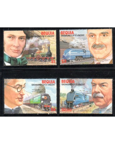 Locomotivas Béquia Ilha em São Vicente e Granadinas 1986 Mint 37.212