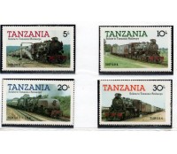 Locomotivas Tanzânia 1985 Conjunto Mint 37.216