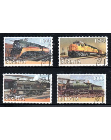 Locomotivas Buriatia 1990 Carimbo CTO 37.220