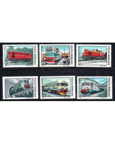 Locomotivas Romênia 1987 Mint 37.222