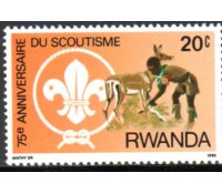 Escotismo Ruanda 1983 75º Aniversário do Escotismo 20c - 37.242 Mint