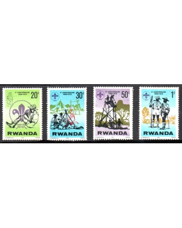 Escotismo Ruanda Xº Aniversário do Escotismo 1978 - 37.244 Novos