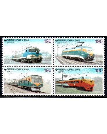 Locomotivas Coreia do Sul 2002 Mint 37.281