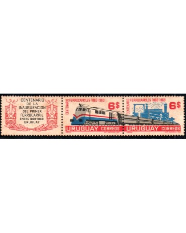 Locomotivas Uruguai 1959  Novos com Goma 37.721
