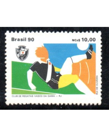 C1672 Clubes de Futebol IV Campeão Brasileiro de Futebol/89 Vasco da Gama 37.750 Mint