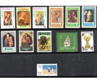Lote tema Natal com 12 selos mint vários países 37.752