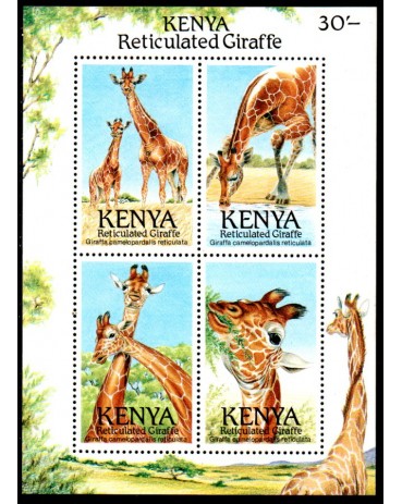 Quênia Girafas bloco novo com goma 37.755