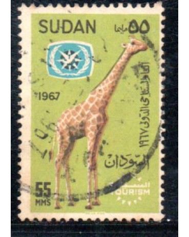 Sudão 1967 Girafa 37.758 Carimbado