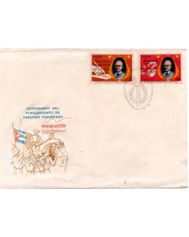 Cuba Envelope FDC Centenário do fuzilamento de Perucho Figueredo 37.765
