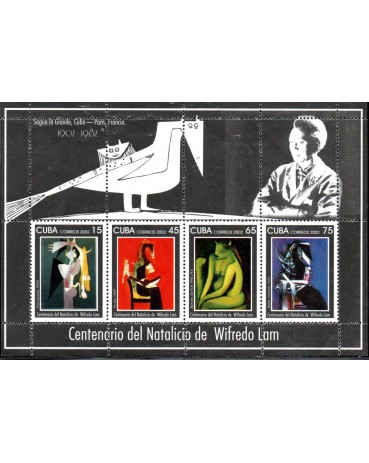 Cuba 2002 Bloco Centenário do Nascimento de Wifredo Lam 37.770 Mint