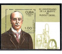 Cuba Bloco1993 Novo, 80 Anos da Morte de Rudolf Diesel 37.774