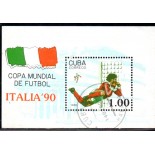 Cuba 1990 Copa Mundial de Futebol na Itália 37.778 Carimbado