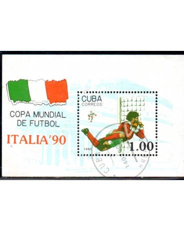 Cuba 1990 Copa Mundial de Futebol na Itália 37.778 Carimbado