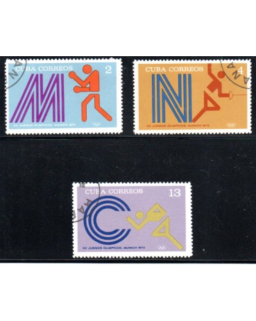 Cuba 1972 II Jogos Olímpicos de Munique 1972 - Carimbados 37.785