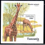 Girafas Tanzãnia 1995  Bloco Mint 37.837