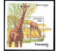 Girafas Tanzãnia  1995  Bloco Mint 37.837