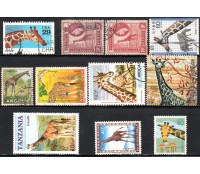 Girafas Lote com 11 selos novos,carimnbado e mint 37.841