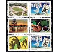 C2613/8 Sextilha Ano do Brasil na França. mint  ATENÇÃO:TEM UM SELO REPETIDO 37.853