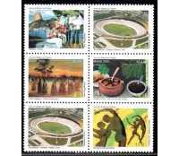 C2613/8 Sextilha Ano do Brasil na França. mint ATENÇÃO:TEM UM SELO REPETIDO 37.854