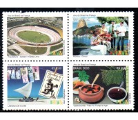 C2614,2615,2616,2618  4 selos Ano do Brasil na França 37.855 mint