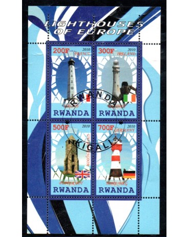 Faróis de Ruanda 2010 Carimbo CTO 37.864