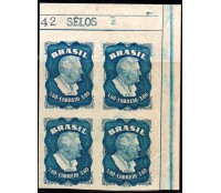 1949 A073 Franklin Delano Roosevelt 37.880 Quadra ova com abas superior e na direita