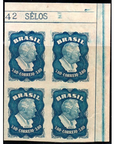 1949 A073 Franklin Delano Roosevelt 37.880 Quadra ova com abas superior e na direita