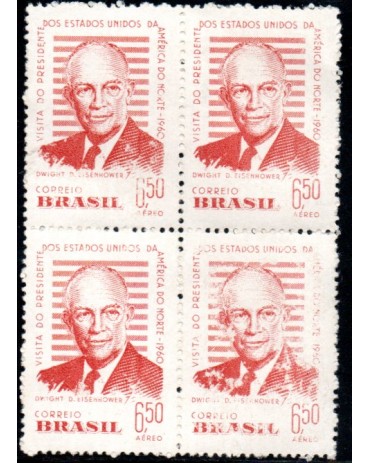 1960 A091Visita do Presidente dos E.U.A. Qwight D. Eisenhower 37.893 Nova