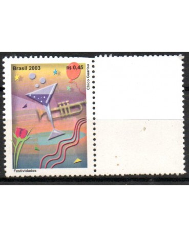 C2540, Festividades 2003 com aba 37.906 Mint Raro
