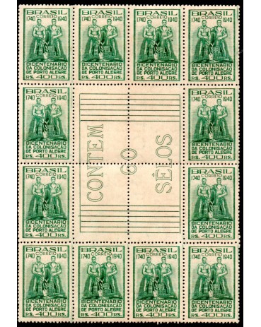 C156 Bicentenário da Colonização de Porto Alegre - RS Raro Conjunto 37.908  Mint