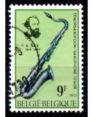 Bélgica 1973  Adolfe Sax, Inventor Belga do Saxofone 37.945 Carimbado