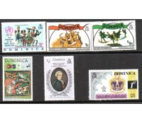 Dominica Conjunto com 6 selos 37.966 Mint