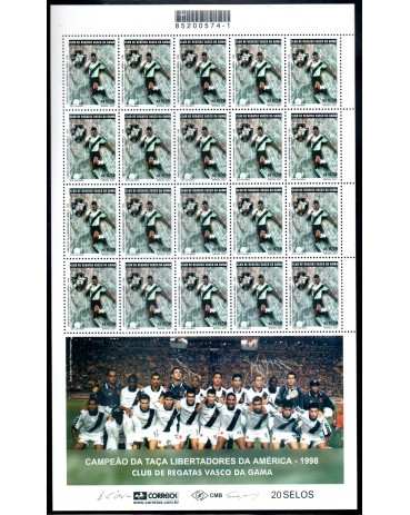 2001 C2401 Folha Vasco da Gama Ano 2001 Completa Campeão da Libertadores 1998 Mint 37.976