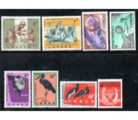 Congo Conjunto com 8 selos 37.988 Mint