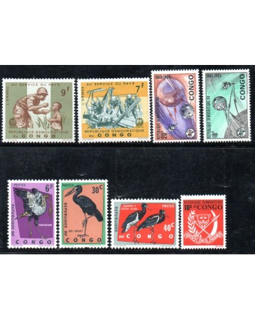 Congo Conjunto com 8 selos 37.988 Mint