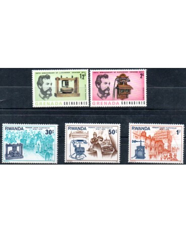 Ciomunicações Grenada e Ruanda 38.013 Mint