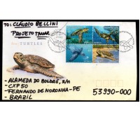 Ilhas Cook "Austrália" 2002 Carta Circulada Para Fernando de Noronha - PE 38.053