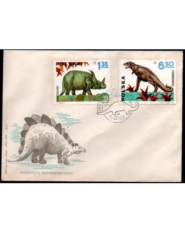 Polonia 5.3.65 FDC Animais Pré-Históricos 30.131