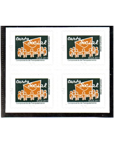 R856 Carta Social -  Quadra  3026 Mint