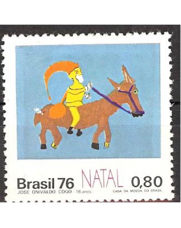 C959  NATAL 1976 PAPAI NOEL 3068 NOVO