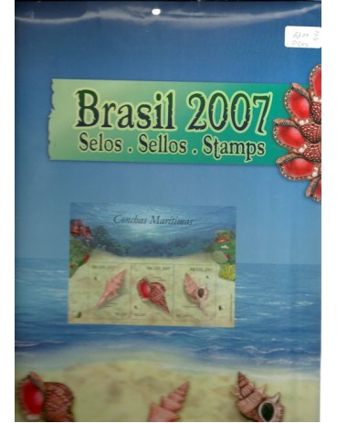 2007 - COLEÇÃO ANUAL DOS CORREIOS 2007 (2 REGULARES,2 BLOCOS,36 COMEMORATIVOS)  264 