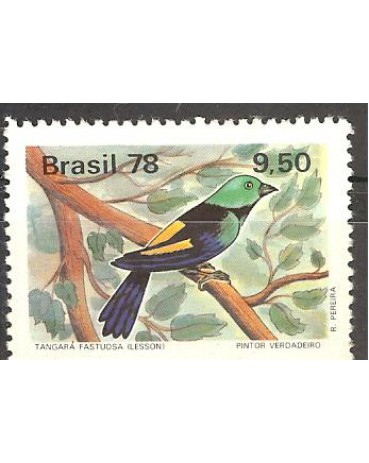 C1038 PÁSSAROS BRASILEIROS -TANGARÁ 1978 MINT 3168