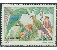 C1530 NATAL - PÁSSAROS  - AVES/JESUS  1986  MINT 3766