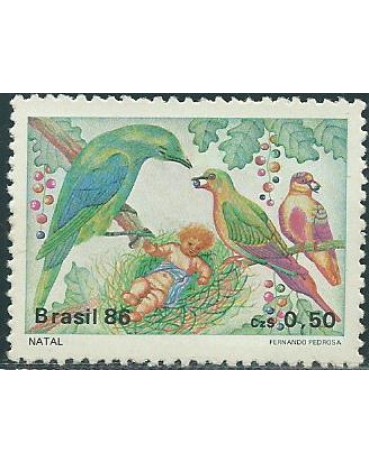 C1530 NATAL - PÁSSAROS  - AVES/JESUS  1986  MINT 3766