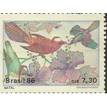 C1532  NATAL - PÁSSAROS  - AVES/FLORES 3770 Mint